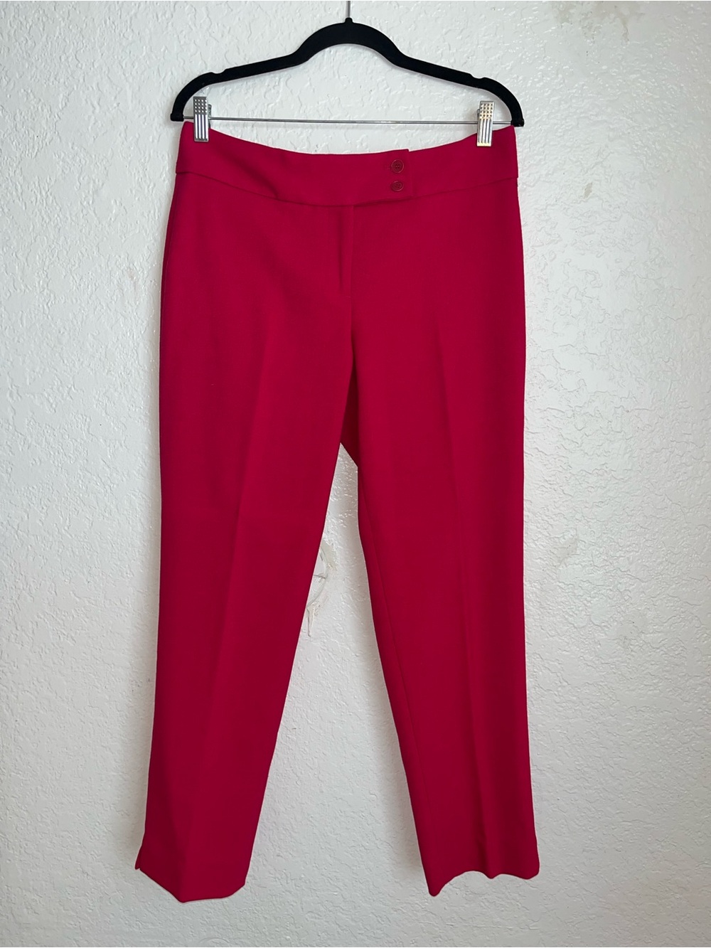 Talbots Pants Womens 8 Fuchsia Pink Signature Fit Classic Trousers Ankle Pants